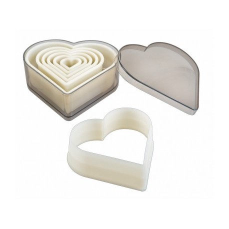 Corte massas coração liso (7 pc) de ibili
