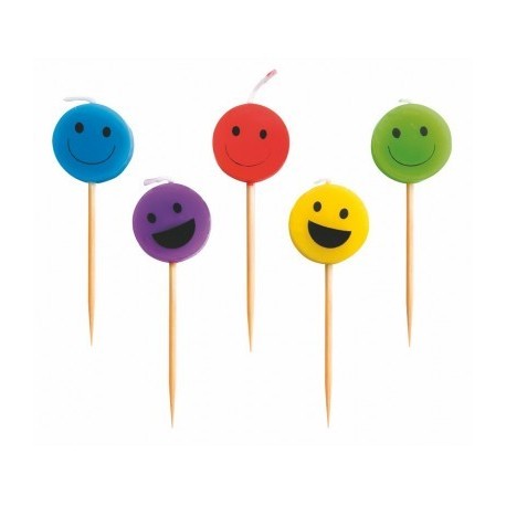 SET 5 VELAS SONRISA DE IBILI 7 CM