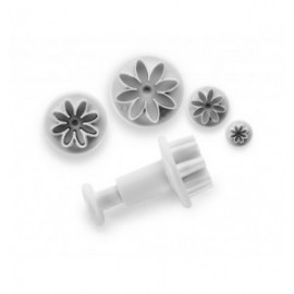 SET 3 CORTADORES CON EXPULSOR MARGARITA DE IBILI 1.4-2-2.7-3.5 CM