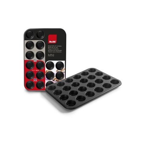Molde de muffin 24 cavidades mini de ibili 38x26 cm