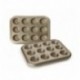 MOLDE MUFFIN 12 CAVIDADES GOLDEN CLASS DE IBILI 38x29 CM