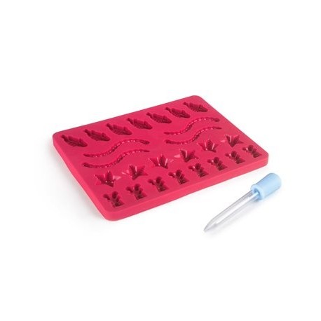 SET 2 MOLDES GOMINOLAS ANIMALES+FRUTAS DE IBILI 23X18 CM