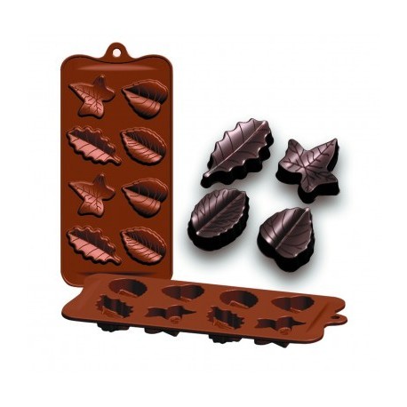 MOLDES SILICONA BOMBON-MANTEQUILLA-HOJAS DE IBILI 10.5x21x2.5 CM