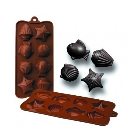 MOLDE BOMBON SILICONA CHOCOLATE DE IBILI 10.5x21x2.5 CM