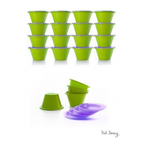 SET 4 FLANEROS APILABLES CON TAPA DE IBILI 8 CM