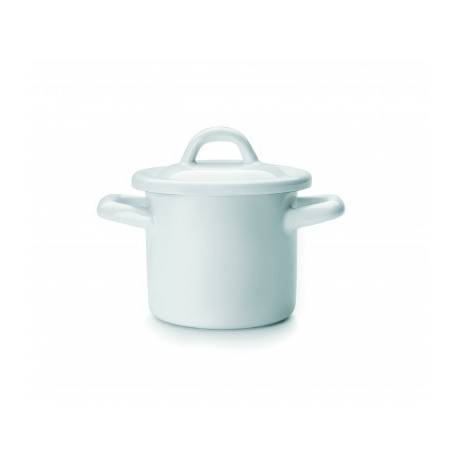 OLLA MINI CON TAPA BLANCA DE IBILI 10 CM