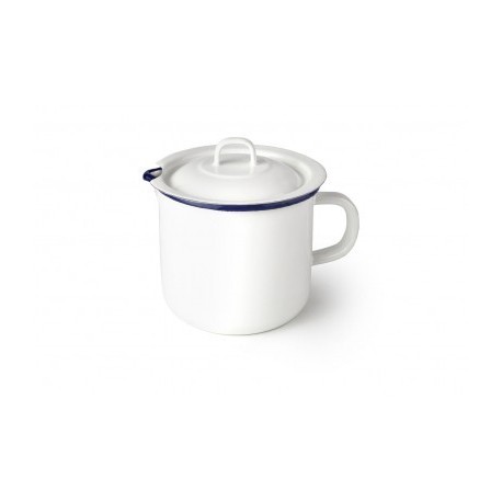 HERVIDOR DE LECHE CON TAPA BLANCA DE IBILI 14 CM