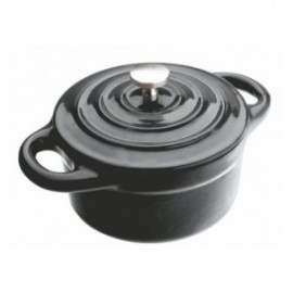 Ibili preto/vermelho mini cocotte preto/vermelho 13x8 cm