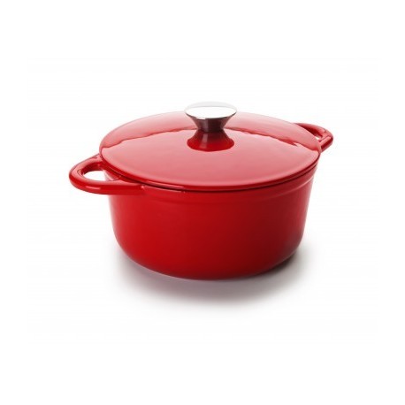 COCOTTE REDONDA ROJA DE IBILI 21x10 CM