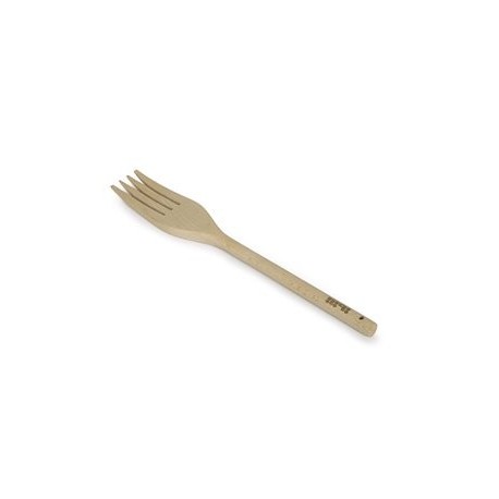 TENEDOR CON MANGO REDONDO MADERA DE IBILI 22 CM