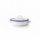 PLATO DE HUEVOS BLANCA CON TAPA DE IBILI 14 CM
