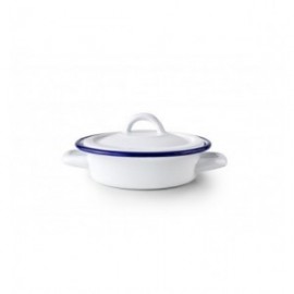 Prato de ovo branco com tampa ibili 14 cm