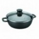 CACEROLA BAJA ALUMINIO FUNDIDO CON TAPA DE CRISTAL FORTE 28 CM
