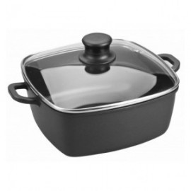 Panela quadrada com tampa de vidro lacor 24x24 cm