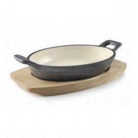 CACEROLA OVAL MAGMA GREY DE LACOR 17.5x12.5 CM