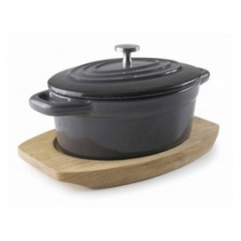 Panela oval com lacor magma guma tampa 13x10 cm