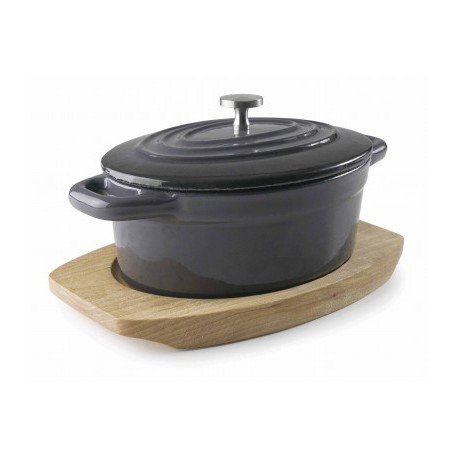 Panela oval com lacor magma guma tampa 13x10 cm