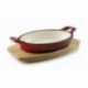 Oval sobre Pasterly Red of Lacor 21.7x15 cm