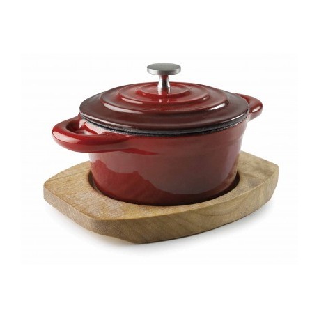 CACEROLA REDONDA CON TAPA MAGMA RED DE LACOR 10 CM