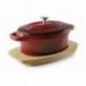 CACEROLA OVAL CON TAPA MAGMA RED DE LACOR 13x10 CM