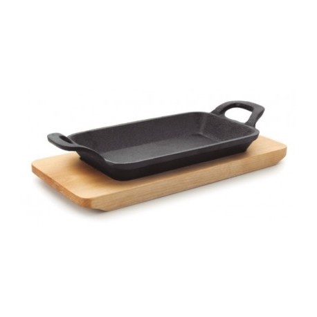 MINI PLANCHA GRILL LISA RECTANGULAR DE LACOR 22.50x10 CM