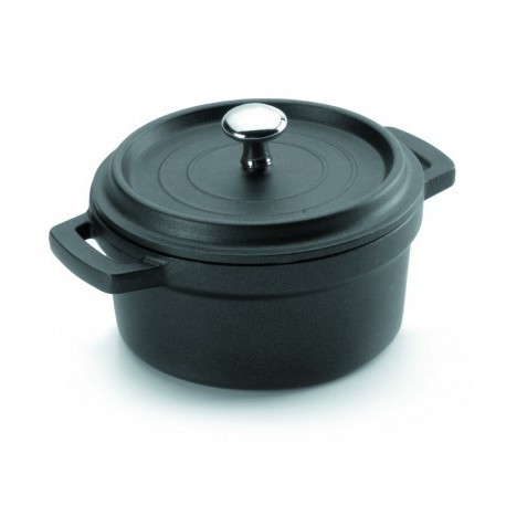 Panela de alumínio fundido preto 14 cm 14 cm