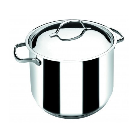 OLLA RECTA CON TAPA BASIC DE LACOR 24 CM