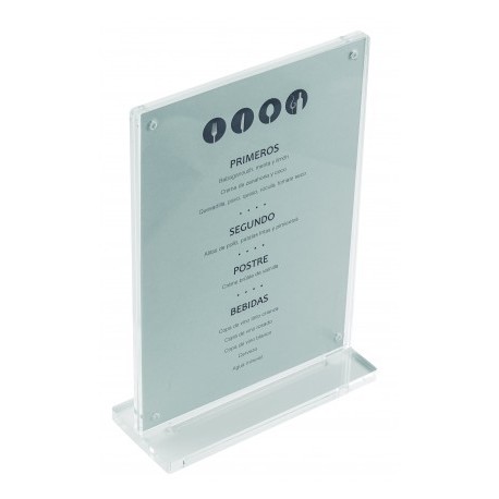 PORTAMENÚ ACRÍLICO DE LACOR 11X18 CM