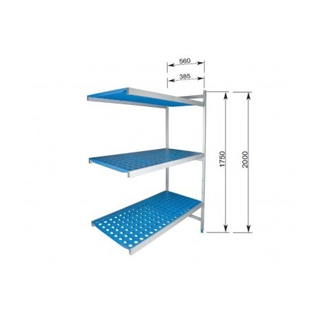 Prateleira aberta 5 prateleiras lacor 2000x560x1229 mm