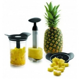 JUEGO CORTADOR-PELADOR PIÑA CON BOTE DE LACOR