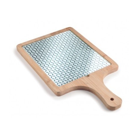 Tabela de cristal e bambu do lacor 38.5x21.5x1.5 cm