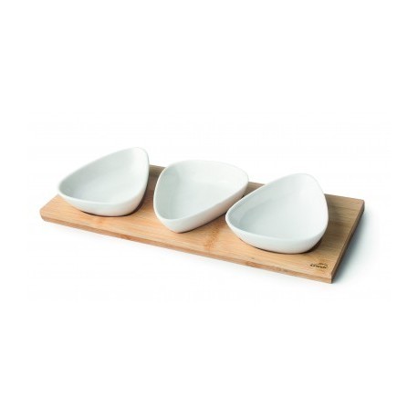 BANDEJA 3 CUENCOS DROP DE LACOR 28X10X1 CM