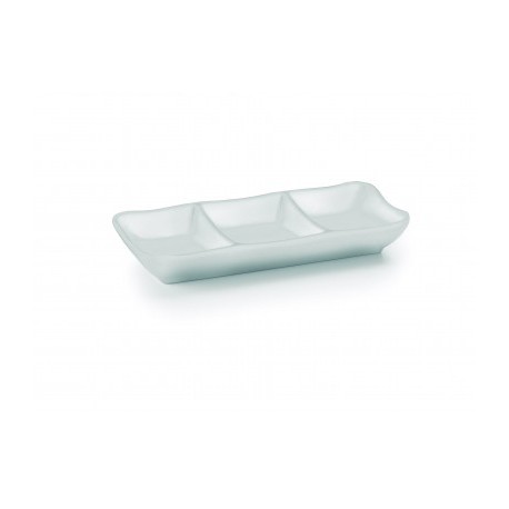 FUENTE SALSAS MELAMINA SERIE WHITE DE LACOR 19x8x3 CM