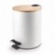 PAPELERA DE PEDAL NATURE WHITE DE LACOR