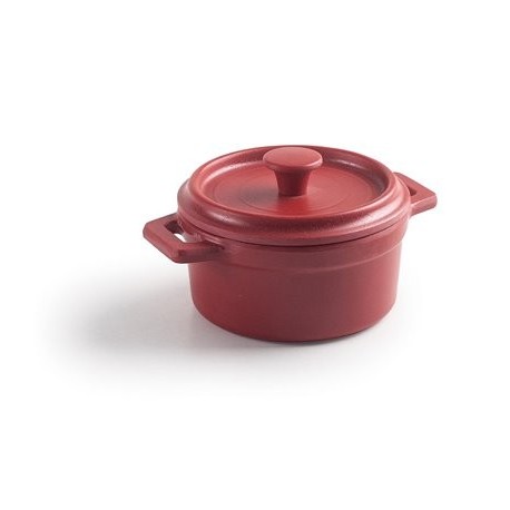 MINI-COCOTTE RED DE MELAMINA CON TAPA DE LACOR 10 CM