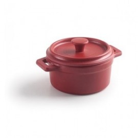 MINI-COCOTTE RED DE MELAMINA CON TAPA DE LACOR 14 CM