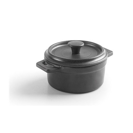 MINI-COCOTTE GREY DE MELAMINA CON TAPA DE LACOR 10 CM