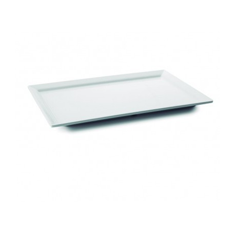 BANDEJA RECTANGULAR WHITE MELAMINA SERIE CLASSIC DE LACOR 35x21x2 CM