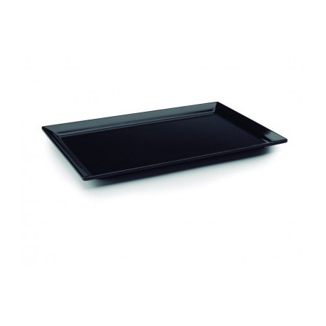 BANDEJA RECTANGULAR BLACK MELAMINA SERIE CLASSIC DE LACOR 26x16x2 CM