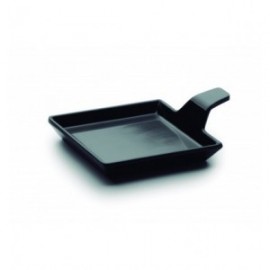 BANDEJA CON MANGO DELICATESSEN BLACK MELAMINA SERIE CLASSIC DE LACOR 9.5x9.5 CM