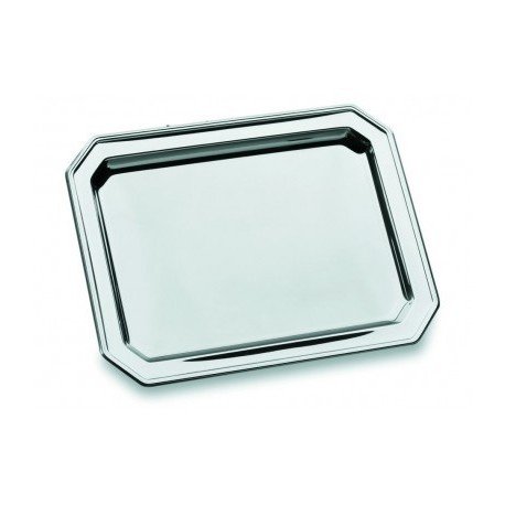 Bandeja octogonal em aço inoxidável em lacor 18/10 aço 37x27 cm