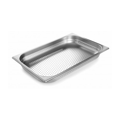 CUBETA GN PERFORADA 2/1 ALTA SIN ASA DE LACOR 530X650X65 MM