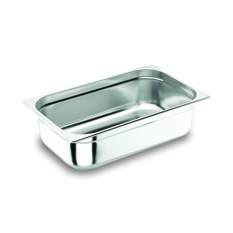 CUBETA GN 1/1 SIN ASA ACERO INOXIDABLE 18/10 DE LACOR 530X325X40 MM