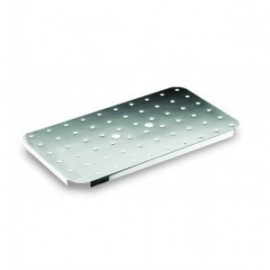 Fundo inoxidável de piercing duplo 530x650 mm