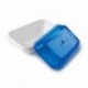 FUENTE RECTANGULAR POLICARBONATO BLANCO CON TAPA AZUL DE LACOR