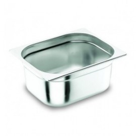 CUBETA GN 1/9 SIN ASA ACERO INOXIDABLE 18/10 DE LACOR 176X108X100 MM