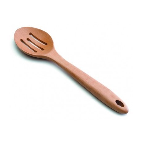 CUCHARA PERFORADA MADERA HAYA DE LACOR 30X6 CM