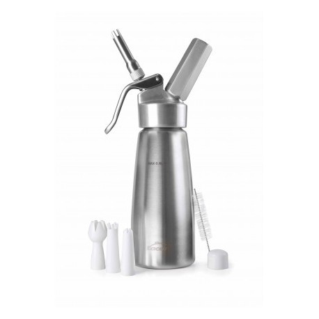 Inox Cream Siphon+Lacor Aluminium Head 1 litro