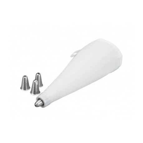 JUEGO 4 BOQUILLAS INOXIDABLE+MANGA REPOSTERÍA 20CM DE LACOR