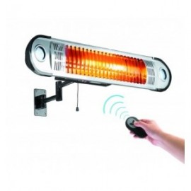 Aquecedor elétrico 1500W+controle remoto+suporte de parede